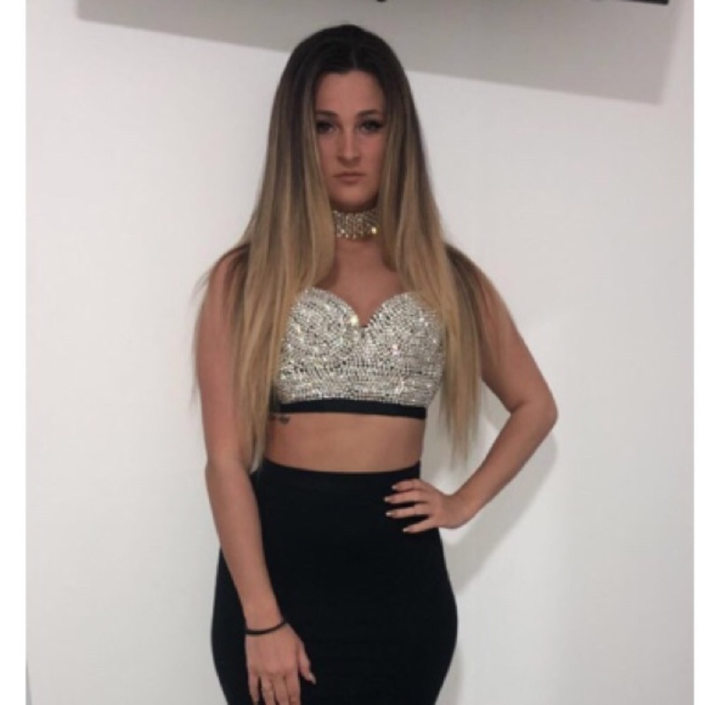 Beautiful crystal crop top/bralette